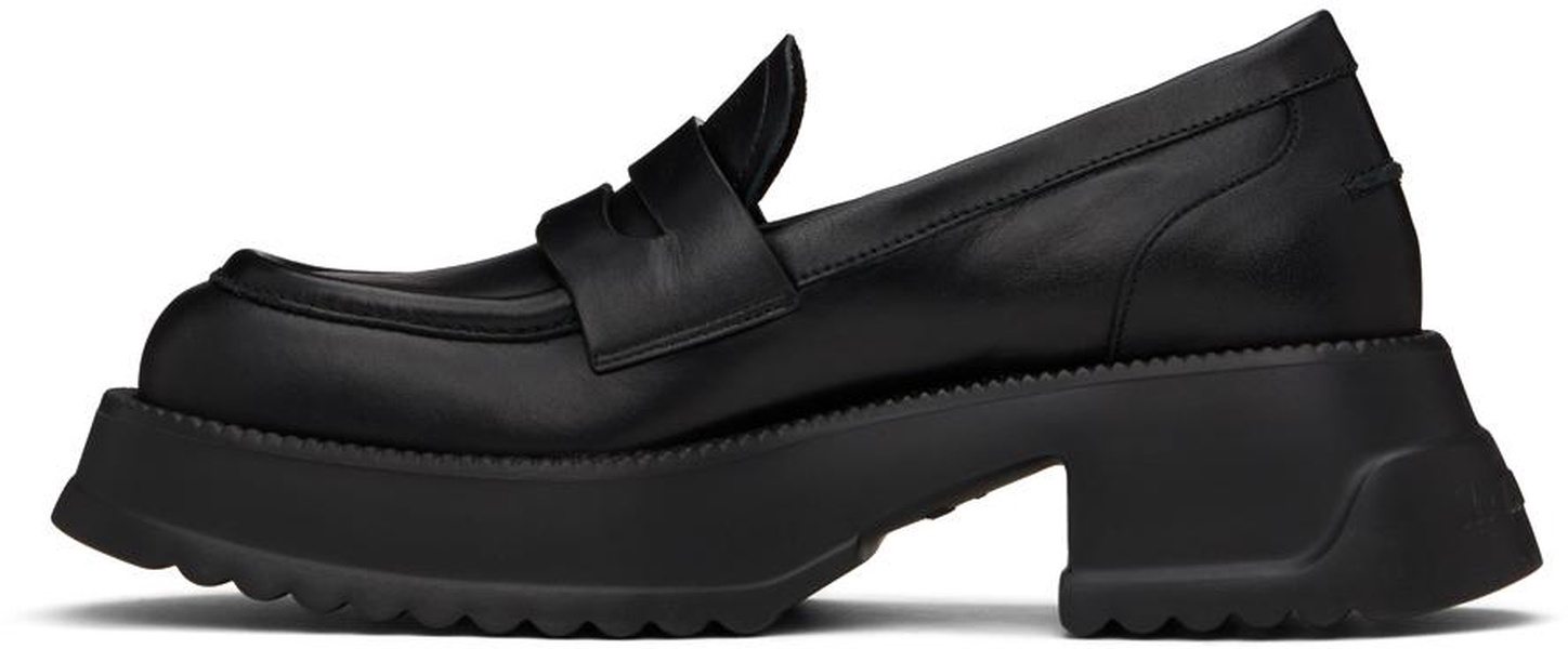 Black Pinched Seam Loafers