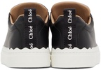 Lauren scalloped-trim leather trainers