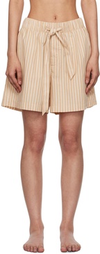 Beige Drawstring Pyjama Shorts