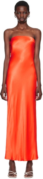 Orange Moon Dance Strapless Maxi Dress