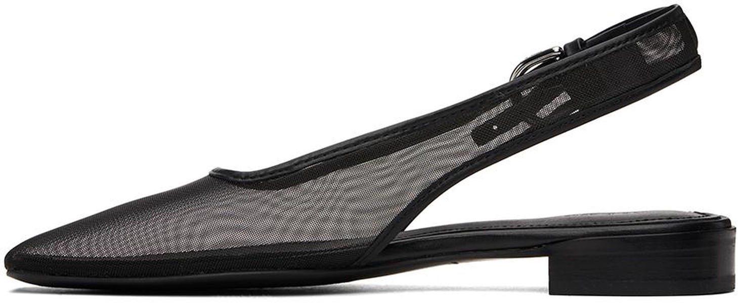 Black Astra Slingback Ballerina Flats