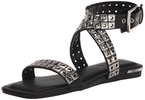 DKNY Women's Studded Buckle Flat Sandal Heeled