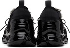 Black Crystal Buckle Tracker Ballerina Sneakers