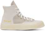 Off-White & Taupe Chuck 70 Marquis Mixed Materials Sneakers