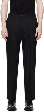 Black Wide Tapered Trousers