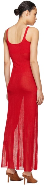 Red Le Chouchou 'La Robe Maille Oranger' Maxi Dress