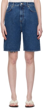 Blue Isu Denim Shorts