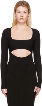 Black Cut-Out Bodysuit