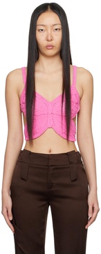 Pink Butterfly Tank Top