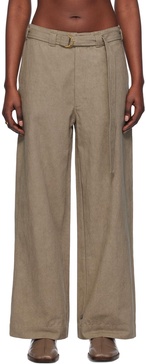 Taupe Belted Trousers