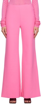 Pink Wide Bootcut Trousers