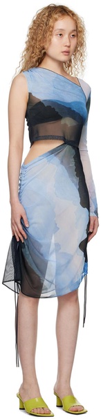 SSENSE Exclusive Blue Landscapes Midi Dress