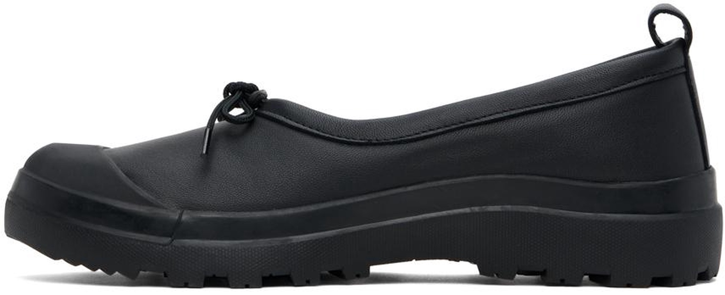 Black Field Toe Ballerina Flats