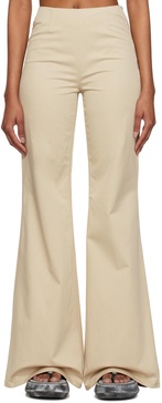 Beige Flared Trousers