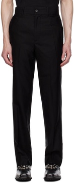 Black Paneled Trousers