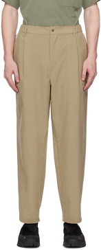 Beige Tapered Trousers