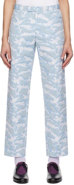 SSENSE Exclusive Blue & White Trousers