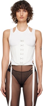 White Hook-Eye Corset