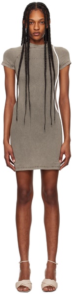 Taupe Fitted Minidress