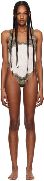 Green & Off-White 'The Cartouche' Swimsuit