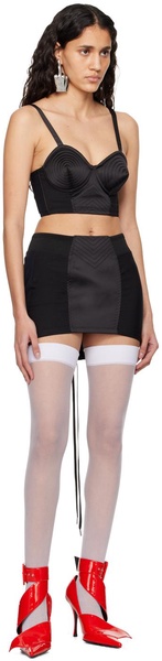 Black 'The Satin' Miniskirt