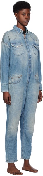 Blue Cowboy Drop Denim Jumpsuit