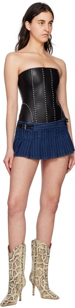 Blue Reno Denim Miniskirt