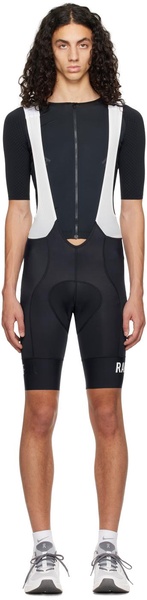 White & Navy Bib Shorts