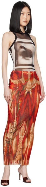 Red 'The flayé' Maxi Skirt