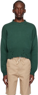 Green Cropped Sweater