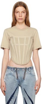 Taupe Corset T-Shirt