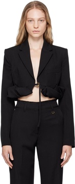 La Veste Croissant Longsleeved Cropped Blazer