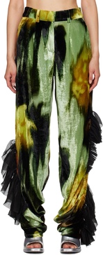 Multicolor Dante Ruffle Trousers