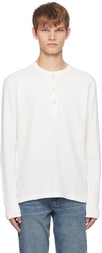 White Waffle Henley