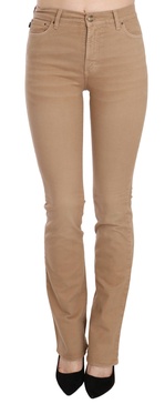 Just Cavalli  Cotton Stretch Mid Waist Skinny Trousers Pants