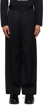 Black Pleated Trousers