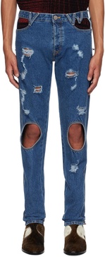 Blue Cut Out Peppe Jeans