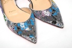 Christian Louboutin Multicolor Silver Flat Point Toe Shoe