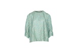 astor metallic-print top in teal silk