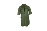 record brodé tigre shirt dress in khaki green cotton