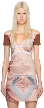 SSENSE Exclusive Brown Lingerie T-Shirt