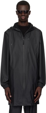 Black Long Storm Breaker Rain Coat