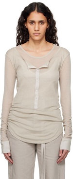 Beige Vero Long Sleeve T-Shirt