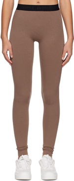 Taupe Jacquard Leggings