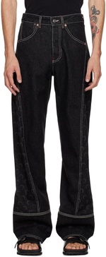 Black Moon Laser Curved Jeans