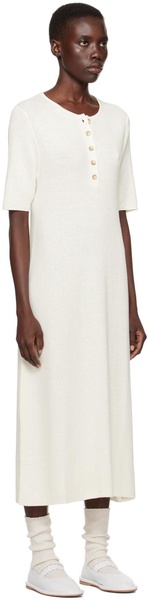 Off-White Rib Henley Maxi Dress