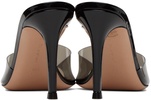 Elle leather and PVC heeled mules