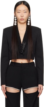 Black Crystal-Cut Blazer