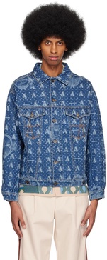 Indigo Printed Denim Jacket