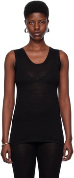 Black Super Fine Tank Top